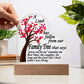 A Limb Has Fallen from The Family | Tree Sympathy Acrylic Plaque with Wooden Stand | In loving memory of loved | Table Decor | Bereavement Condolences Gifts