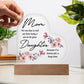 Mom... No One Has To Tell Me How Lucky I Am | Acrylic Heart Plaque | Birthday, Christmas, I Love You Mom Gift