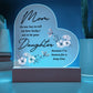 Mom... No One Has To Tell Me How Lucky I Am | Acrylic Heart Plaque | Birthday, Christmas, I Love You Mom Gift