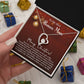 Merry Christmas Bonus Mom!!! | Forever Love Necklace | Message Card Jewelry