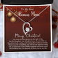 Merry Christmas Bonus Mom!!! | Forever Love Necklace | Message Card Jewelry