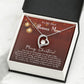 Merry Christmas Bonus Mom!!! | Forever Love Necklace | Message Card Jewelry