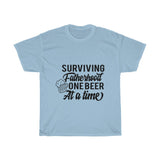 Surviving Fatherhood One Beer At A Time - Great Father's Day Unisex Heavy Cotton Teeshirt Gift