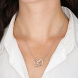To My Wife - Never Forget How Much I Love You - Interlocked Heart Necklace, Valentines Day Gift