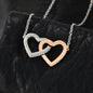 To My Daughter - Never Forget That I Love You... - Perfect Daughter Gift, Interlocked Heart Necklace