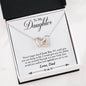 To My Daughter - Never Forget That I Love You... - Perfect Daughter Gift, Interlocked Heart Necklace