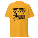 Sheet Metal worker by week... Fishing legend by weekend!! | Classic T-Shirt