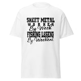 Sheet Metal worker by week... Fishing legend by weekend!! | Classic T-Shirt
