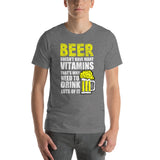 Beer Doesn't Have Many Vitamins Mug | Funny & Humorous Gift | Humor Gift for Beer Enthusiasts | Novelty Coffee Cup | Perfect for Beer Lovers