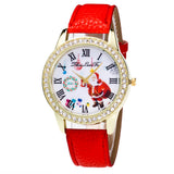 Christmas Candy Color Male And Female Strap Wrist Watch