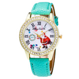 Christmas Candy Color Male And Female Strap Wrist Watch
