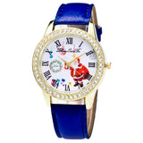 Christmas Candy Color Male And Female Strap Wrist Watch