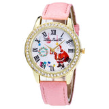 Christmas Candy Color Male And Female Strap Wrist Watch